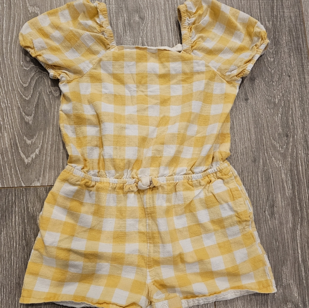 Cat & Jack plaid yellow romper